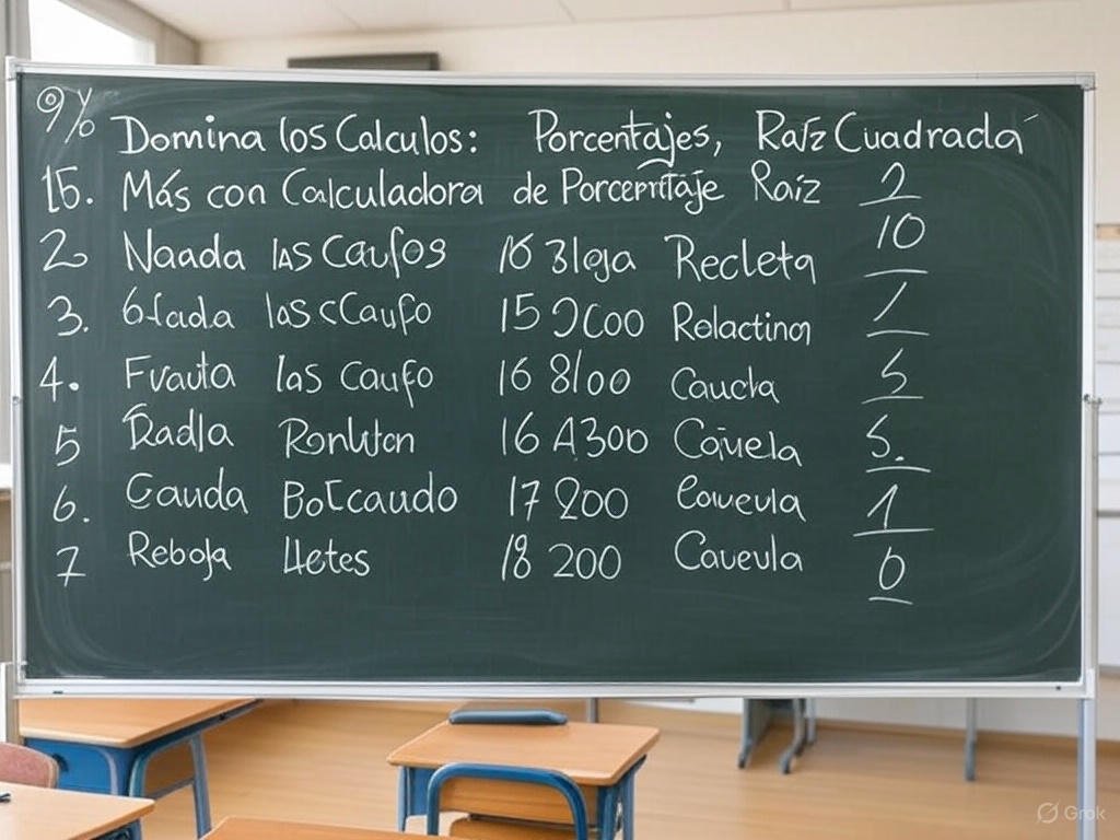 Domina los Cálculos: Porcentajes, Raíz Cuadrada y Más con Nuestra Calculadora