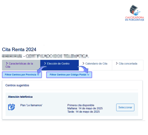 cita presencial renta 2024 8.1